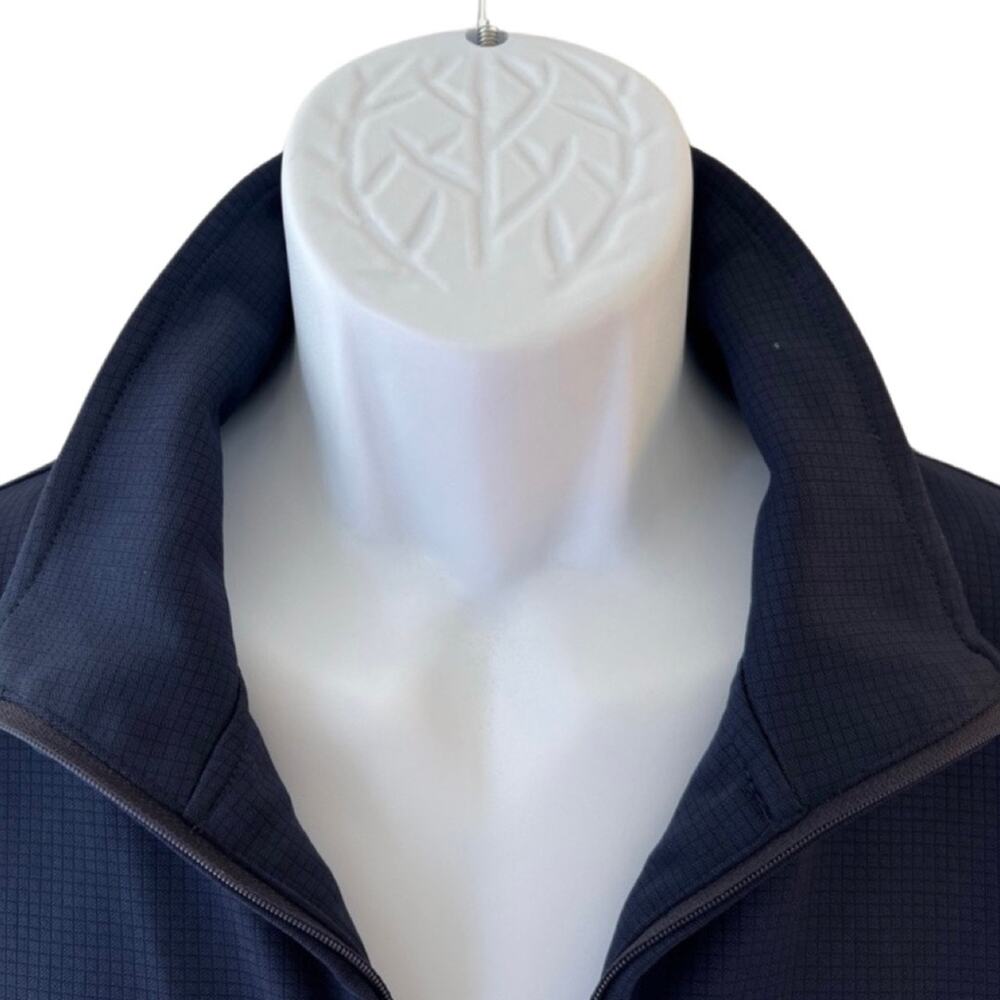Izod Golf Navy Blue Quarter Zip Lightweight Long Sleeve Pullover Size L Men's - Picture 9 of 10